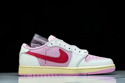 Travis Scott x Nike Air Jordan 1 Retro Low OG Sail Tropical Pink Shy Pink Muslin